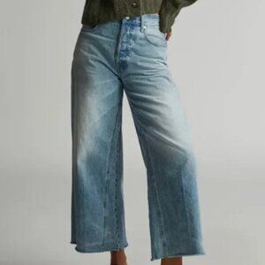Everlane The Way Wide Crop Jean Womens Size 27 Sunfade Light Blue